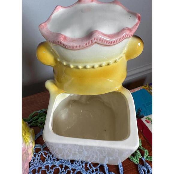 2 Vintage Nancy Pew Giftware Co. Anthropomorphic Ceramic Planters - Picture 6 of 10